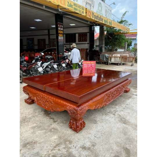  Bộ ván chân quỳ 1m80x2m80x12 gỗ gõ đỏ VIP