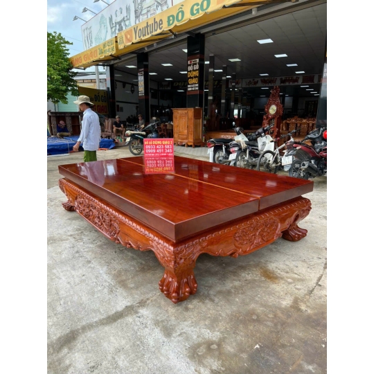  Bộ ván chân quỳ 1m80x2m80x12 gỗ gõ đỏ VIP