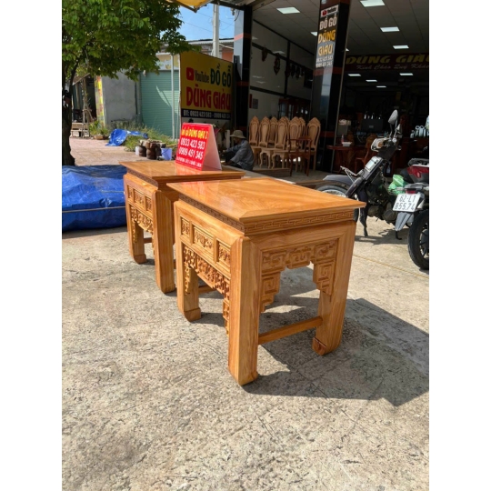 Ghế thờ gỗ gõ đỏ hàng đặc 