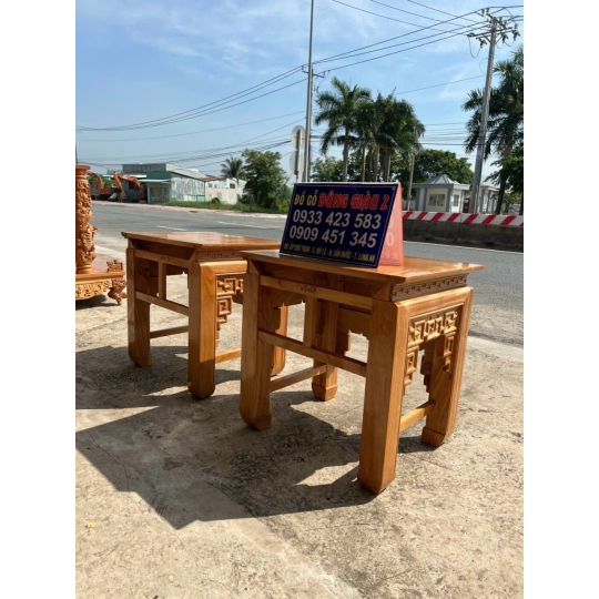 Ghế thờ gỗ gõ đỏ hàng đặc 