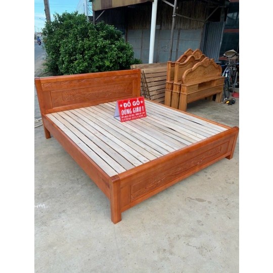 Giường 1m6 gỗ xoan đào