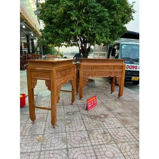 Ghế thờ cao cấp ngan 1m27 & 1m54 Gỗ gõ đỏ