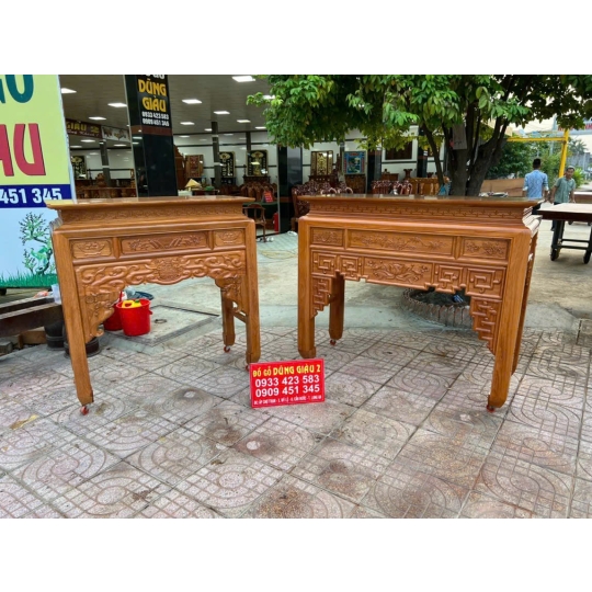 Ghế thờ cao cấp ngan 1m27 & 1m54 Gỗ gõ đỏ