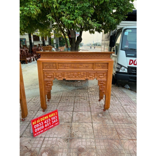 Ghế thờ cao cấp ngan 1m27 & 1m54 Gỗ gõ đỏ