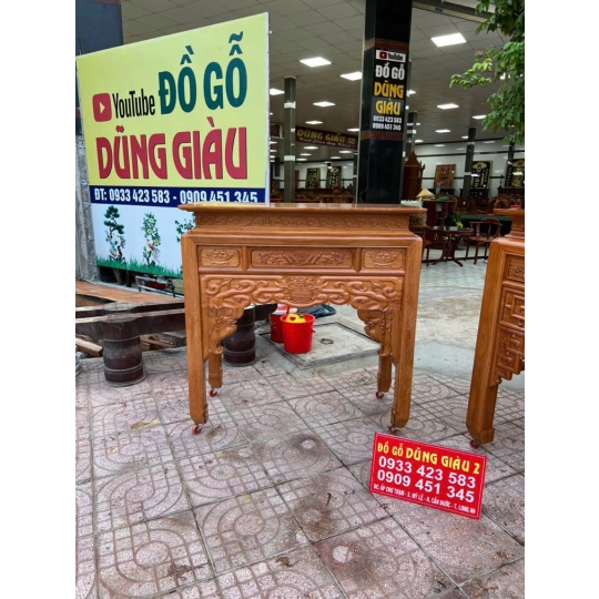 Ghế thờ cao cấp ngan 1m27 & 1m54 Gỗ gõ đỏ