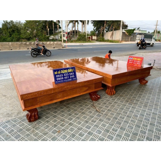 Ly văng ngan 1m77 x 2m77 dài gỗ gõ đỏ hàng đặc Anh Trung Huyện Cần Giờ