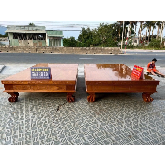 Ly văng ngan 1m77 x 2m77 dài gỗ gõ đỏ hàng đặc Anh Trung Huyện Cần Giờ