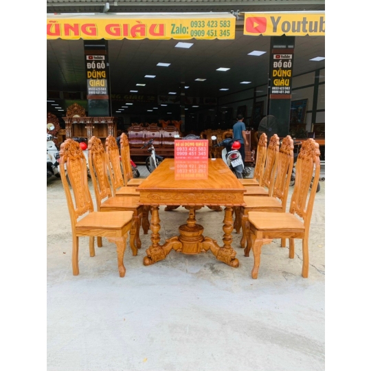 Bộ Bàn Ăn Đồ Gỗ Dũng Giàu
