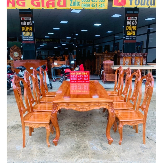 Bộ bàn ăn gia đình đồ gỗ Long An