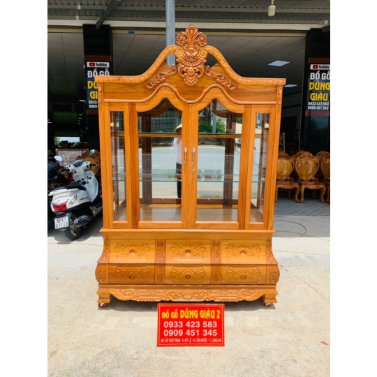 Tủ trang trí đựng đồ ở Đồ Gỗ Dũng Giàu Long An