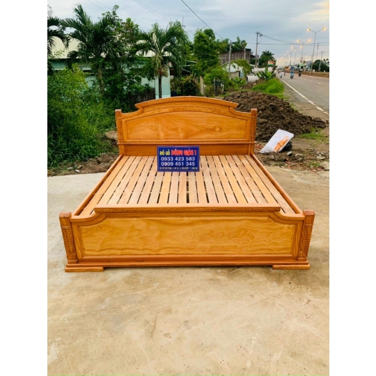 Giường phòng 1m6 & 1m8 gỗ gõ đỏ