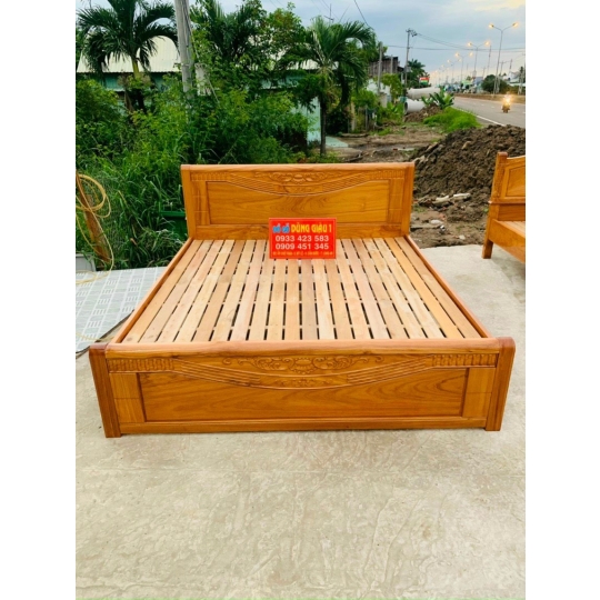 Giường phòng 1m6 & 1m8 gỗ gõ đỏ