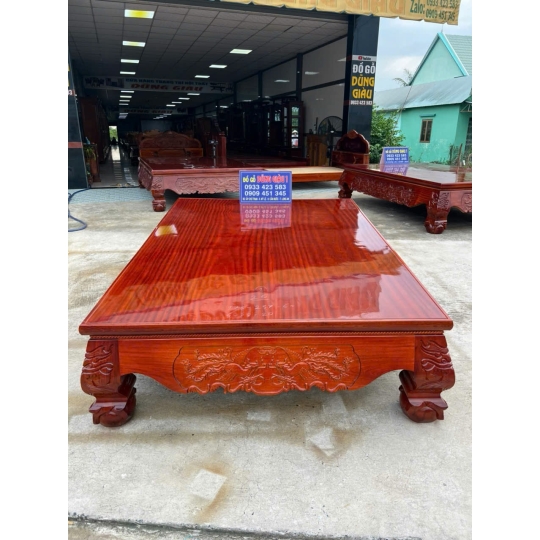 4 cái ly văng trạm rồng phụng 1m8x2m4 gỗ căm xe gõ InĐô