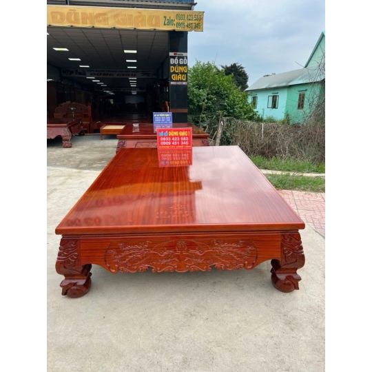 4 cái ly văng trạm rồng phụng 1m8x2m4 gỗ căm xe gõ InĐô