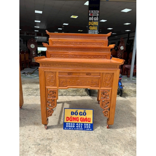 Ghế thờ nhị cấp tam cấp gỗ đõ đỏ