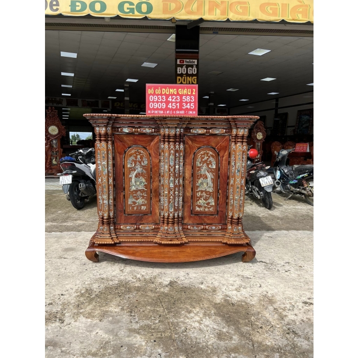Tủ thờ cần 21 trụ gỗ cẩm lai hàng VIP hotline-0933423583