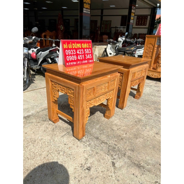 Ghế thờ gỗ gõ đỏ hàng đặc 