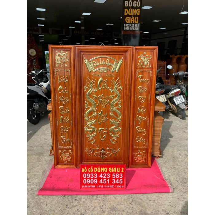 Trường kỹ gõ InDo, tranh thờ gỗ hương Sơn dát vàng giao khách TPHCM