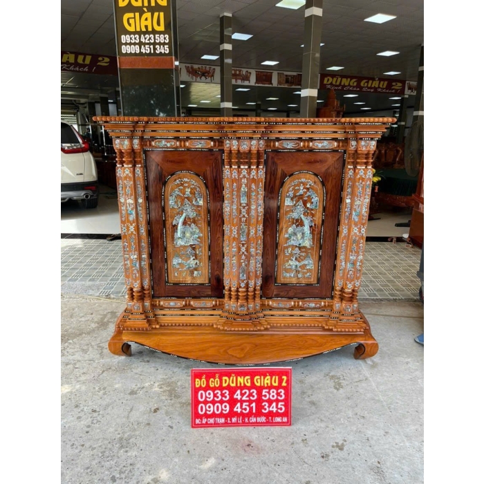 Tủ thờ gỗ gõ đỏ cẩm lai 